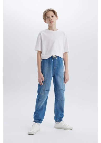 Erkek Çocuk Paraşüt Jean Pantolon D6648A825SP