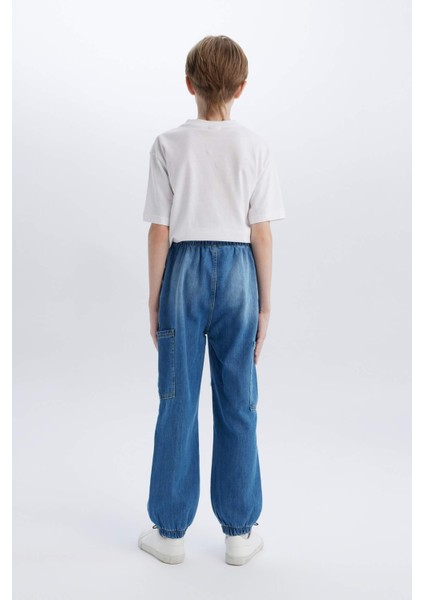 Erkek Çocuk Paraşüt Jean Pantolon D6648A825SP