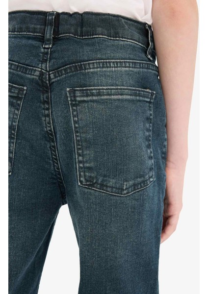 Erkek Çocuk Straight Fit Düz Paça Jean Pantolon D7087A825SP