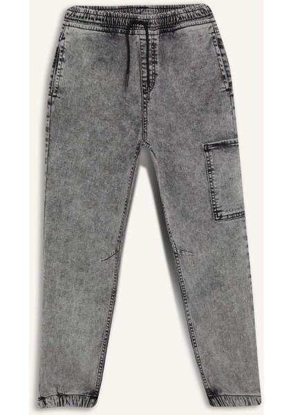Erkek Çocuk Jogger Fit Esnek Bantlı Paça Jean Pantolon D6554A825SP