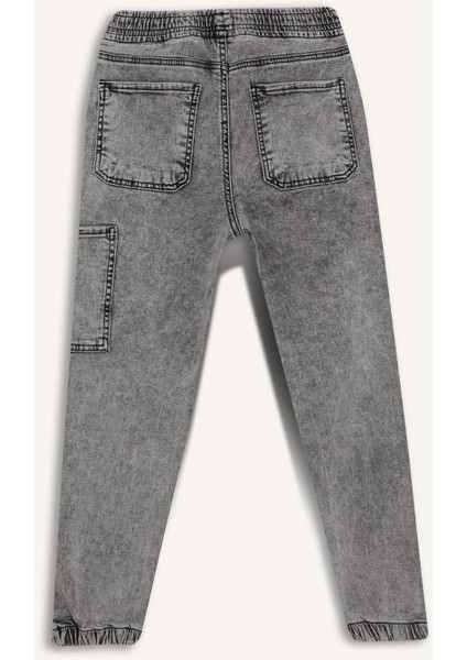Erkek Çocuk Jogger Fit Esnek Bantlı Paça Jean Pantolon D6554A825SP