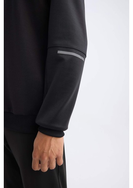 Fit Standart Fit Bisiklet Yaka Basic Düz Sporcu Sweatshirt E0073AX24WN