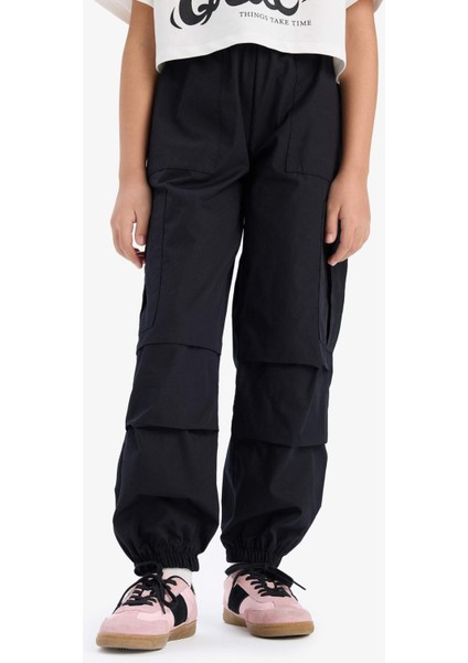 Kız Çocuk Paraşüt Kargo Jogger Paça Pantolon E0162A825SM