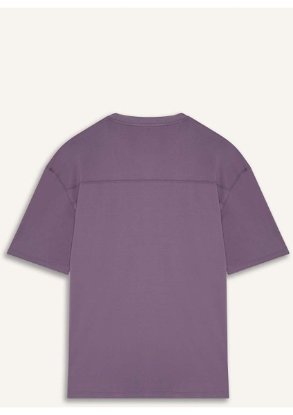 Fit Boxy Fit Bisiklet Yaka Baskılı Sporcu Kısa Kollu Tişört D7365AX25SP