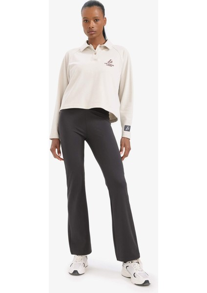 Fit NBA Los Angeles Lakers Polo Yaka Pike Sweatshirt D6152AX25SP