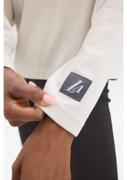 Fit NBA Los Angeles Lakers Polo Yaka Pike Sweatshirt D6152AX25SP