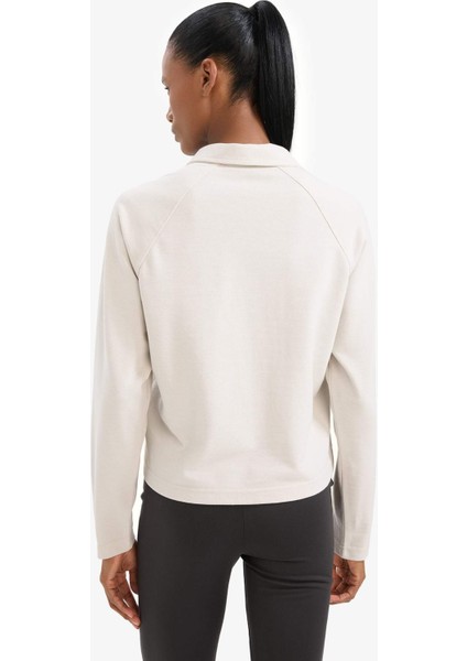 Fit NBA Los Angeles Lakers Polo Yaka Pike Sweatshirt D6152AX25SP