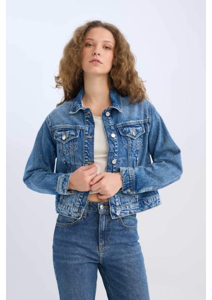 Regular Fit Denim Ceket D8665AX25SP