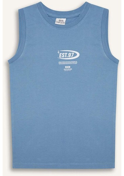 Erkek Çocuk Bisiklet Yaka Baskılı Atlet E0192A825HS