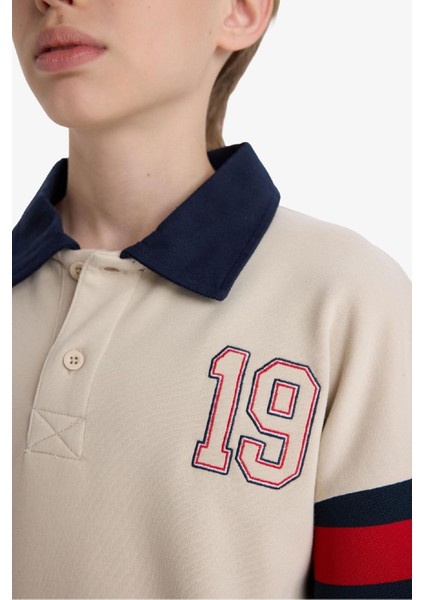 Erkek Çocuk Oversize Geniş Kalıp Polo Yaka Sweatshirt D7404A825SP