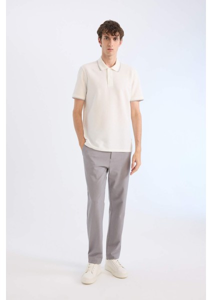 Regular Fit Polo Yaka Waffle Kısa Kollu Tişört D7932AX25SP