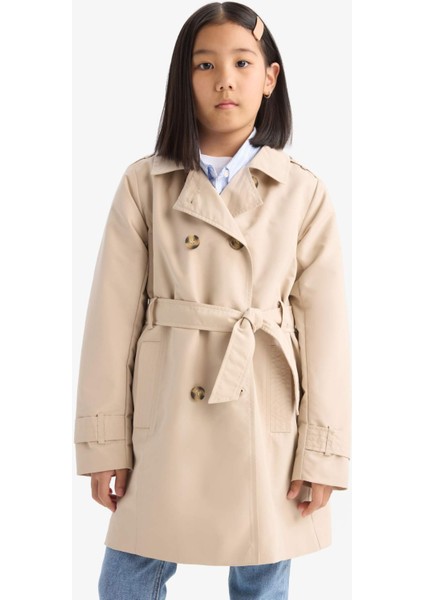 Su Geçirmez Kemerli Trençkot D6937A825SP