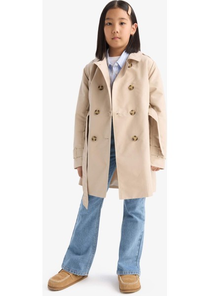 Su Geçirmez Kemerli Trençkot D6937A825SP