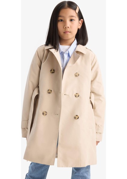 Su Geçirmez Kemerli Trençkot D6937A825SP