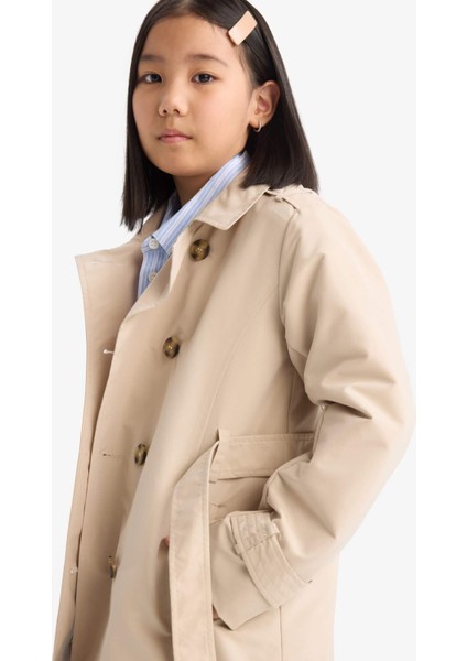 Su Geçirmez Kemerli Trençkot D6937A825SP