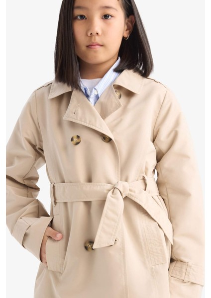 Su Geçirmez Kemerli Trençkot D6937A825SP