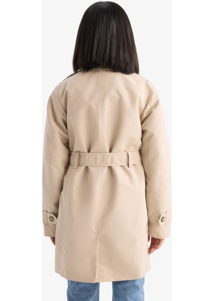 Su Geçirmez Kemerli Trençkot D6937A825SP