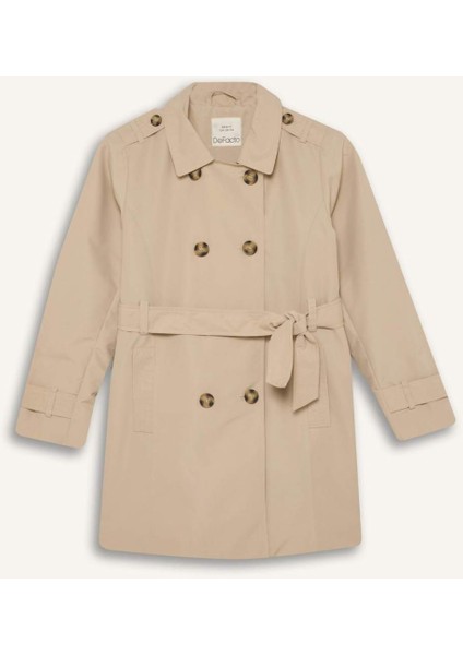 Su Geçirmez Kemerli Trençkot D6937A825SP
