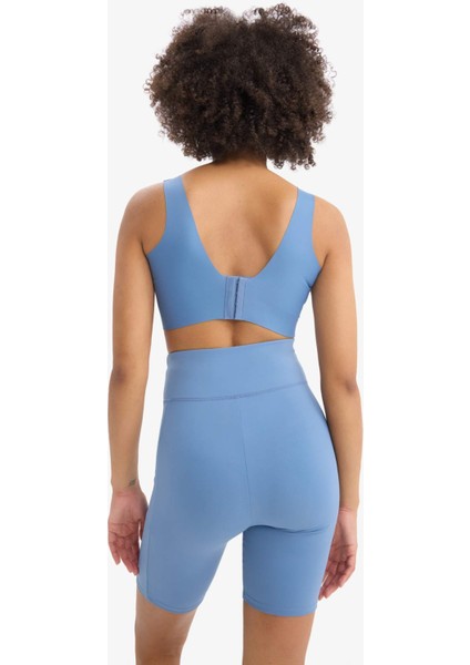 Fit V Yaka Ağır Kumaş Sporcu Bra C5296AX25SP