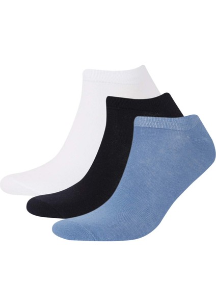 Erkek 3'lü Pamuklu Patik Çorap D9946AXNS