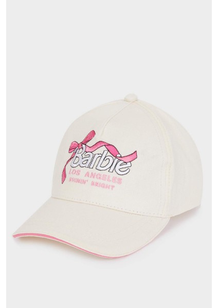 Kız Çocuk Barbie Nakışlı Pamuklu Cap Şapka E0410A825SM