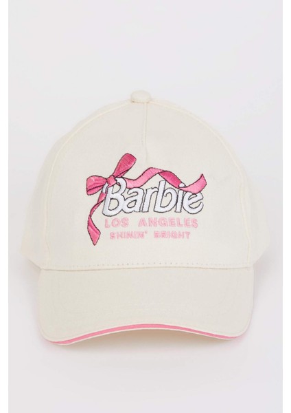 Kız Çocuk Barbie Nakışlı Pamuklu Cap Şapka E0410A825SM