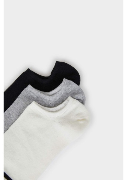 Erkek 3'lü Pamuklu Sneaker Çorap D9950AXNS