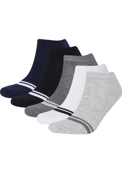 Erkek 5'li Pamuklu Patik Çorap D9973AXNS