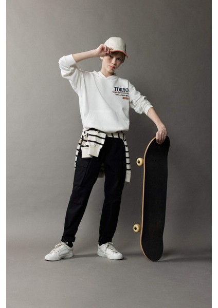 Erkek Çocuk Kargo Jogger Standart Paça Gabardin Pantolon D6313A825SP