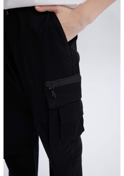 Erkek Çocuk Kargo Jogger Standart Paça Gabardin Pantolon D6313A825SP