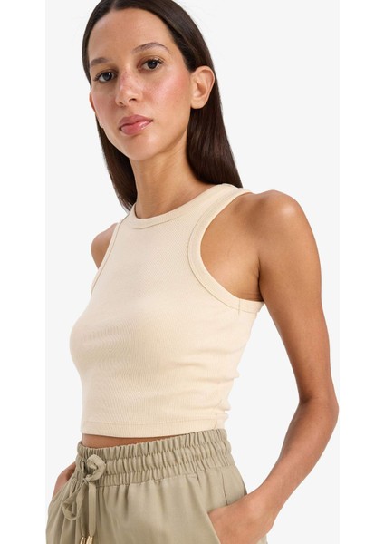 Fitted Halter Yaka Fitilli Kaşkorse Atlet U0357AZ25SM