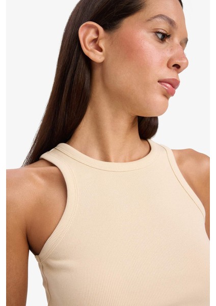 Fitted Halter Yaka Fitilli Kaşkorse Atlet U0357AZ25SM