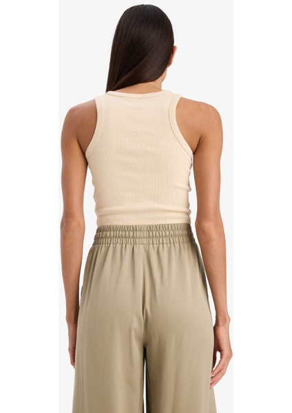 Fitted Halter Yaka Fitilli Kaşkorse Atlet U0357AZ25SM