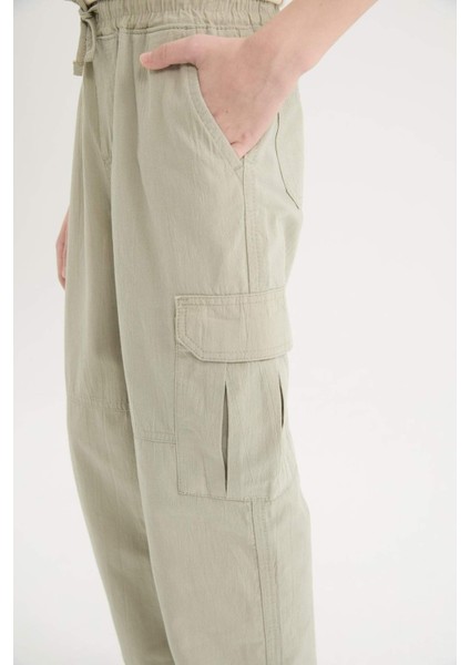 Erkek Çocuk Loose Fit Standart Paça Gofre Dokulu Pantolon D7794A825SP