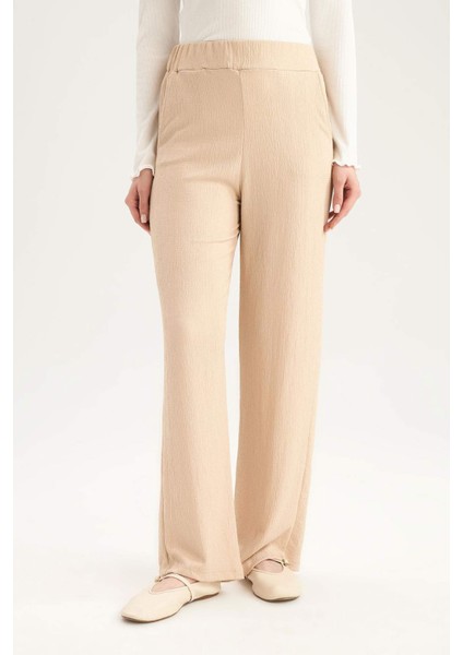 Relax Fit Beli Lastikli Basic Düz Bürümcük Pantolon Z8788AZ24WN