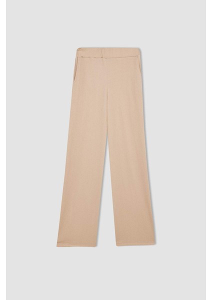 Relax Fit Beli Lastikli Basic Düz Bürümcük Pantolon Z8788AZ24WN