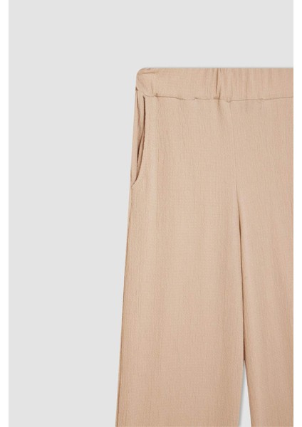 Relax Fit Beli Lastikli Basic Düz Bürümcük Pantolon Z8788AZ24WN