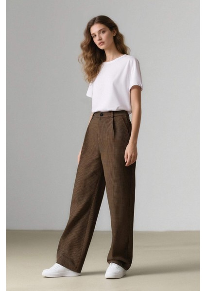 Carrot Fit Pensli Pantolon Yüksek Bel Cepli Kısa Paça