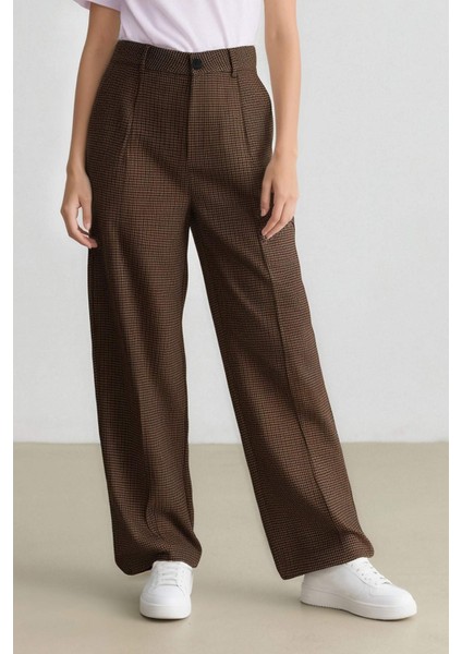 Carrot Fit Pensli Pantolon Yüksek Bel Cepli Kısa Paça