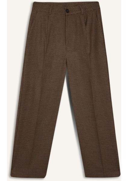 Carrot Fit Pensli Pantolon Yüksek Bel Cepli Kısa Paça