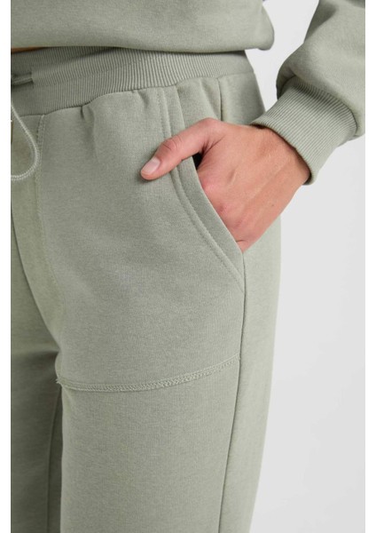 Regular Fit Jogger Kışlık Eşofman Altı Basic Düz Beli Lastikli Bağcıklı Cepli V2699AZ24WN