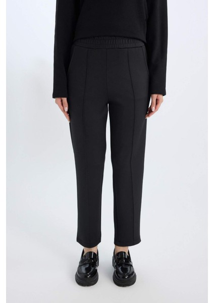 Regular Fit Cepli Pensli Skuba Dalgıç Kumaş Beli Lastikli Pantolon D9029AX24WN