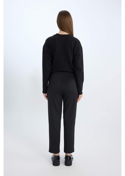 Regular Fit Cepli Pensli Skuba Dalgıç Kumaş Beli Lastikli Pantolon D9029AX24WN
