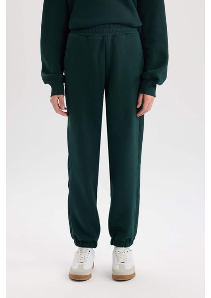 Standart Boy Jogger Kalın Eşofman Altı Basic Düz Beli Paçası Lastikli Cepli D9934AX24WN