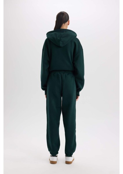 Standart Boy Jogger Kalın Eşofman Altı Basic Düz Beli Paçası Lastikli Cepli D9934AX24WN