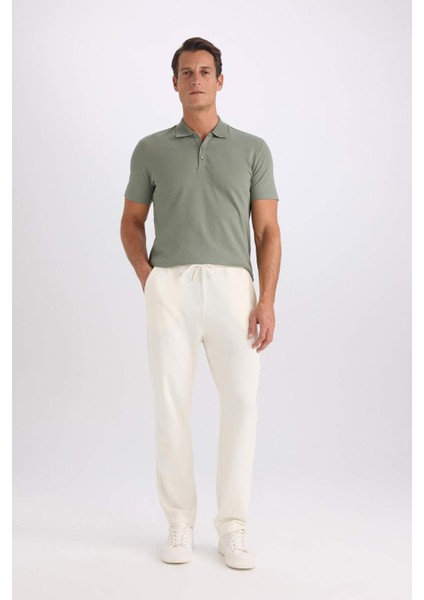 Regular Fit Eşofman Altı Beli Bağcıklı Cep Detaylı Düz Paça