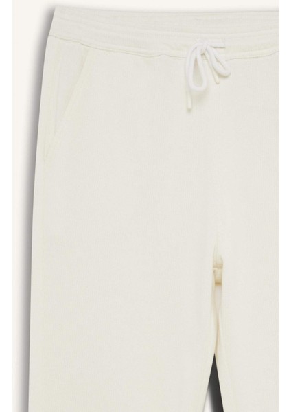 Regular Fit Eşofman Altı Beli Bağcıklı Cep Detaylı Düz Paça