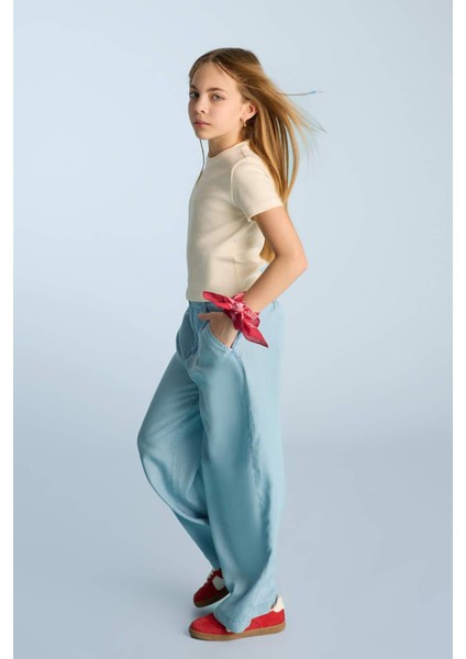Kız Çocuk Wide Leg Geniş Paça Jean Pantolon D7103A825SM