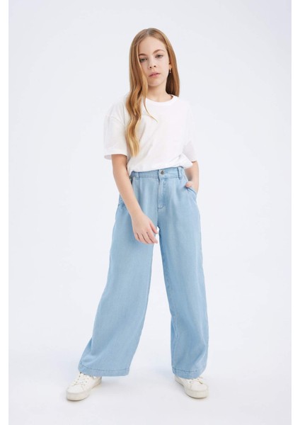 Kız Çocuk Wide Leg Geniş Paça Jean Pantolon D7103A825SM
