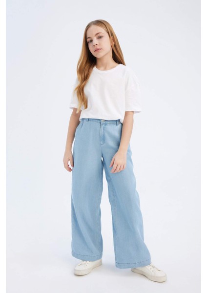 Kız Çocuk Wide Leg Geniş Paça Jean Pantolon D7103A825SM